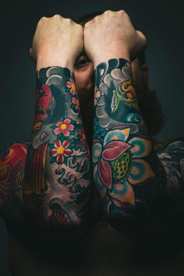 tatuajes japoneses en los brazos kevin bidwell