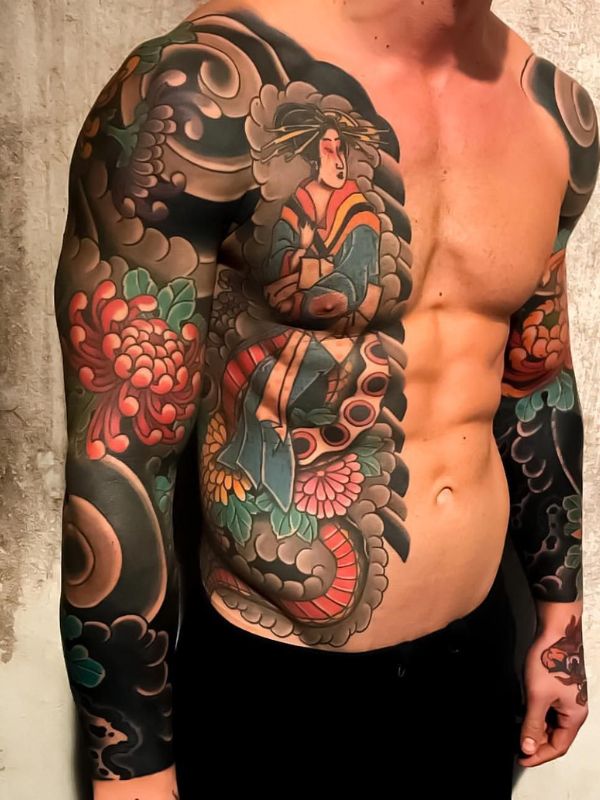 tatuajes japoneses estilo irezumi, @boneltattoer